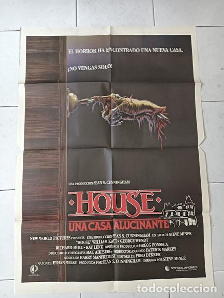 Cine: VKD 2334 HOUSE UNA CASA ALUCINANTE WILLIAM KATT STEVE MINER HORROR POSTER ORIGINAL 70X100 ESTRENO