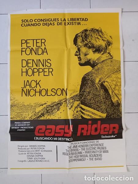 Cine: VKD 2335 EASY RIDER buscando mi destino DENNIS HOPPER JACK NICHOLSON POSTER ORIG 70X100 ESPA&Ntilde;OL R-85