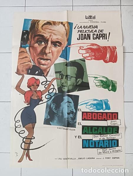 Cine: VKD 2339 EL ABOGADO EL ALCALDE Y EL NOTARIO JOAN CAPRI MCP POSTER 70X100 ORIGINAL ESTRENO