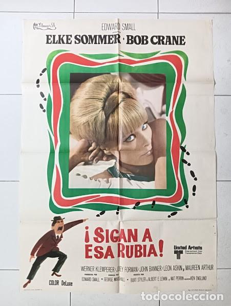 Cine: VKD 2345 SIGAN A ESA RUBIA ELKE SOMMER BOB CRANE POSTER ORIGINAL 70X100 ESTRENO