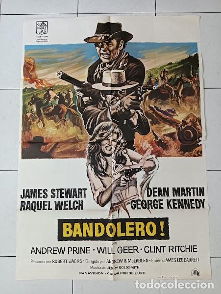 Cine: VKD 2348 BANDOLERO JAMES STEWART RAQUEL WELCH DEAN MARTIN POSTER ORIGINAL 70X100 ESPA&Ntilde;OL