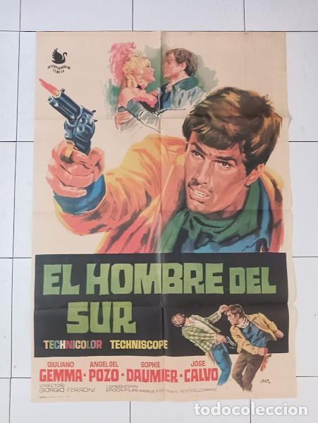 Cine: VKD 2350 EL HOMBRE DEL SUR GIULIANO GEMMA DAN VADIS SPAGHETTI POSTER ORIGINAL ESTRENO 70X100