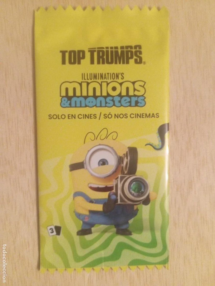 Cine: 1 SOBRE CON 3 TARJETAS PRECINTADO DE ** MINIONS:& MONSTERS **. 2026