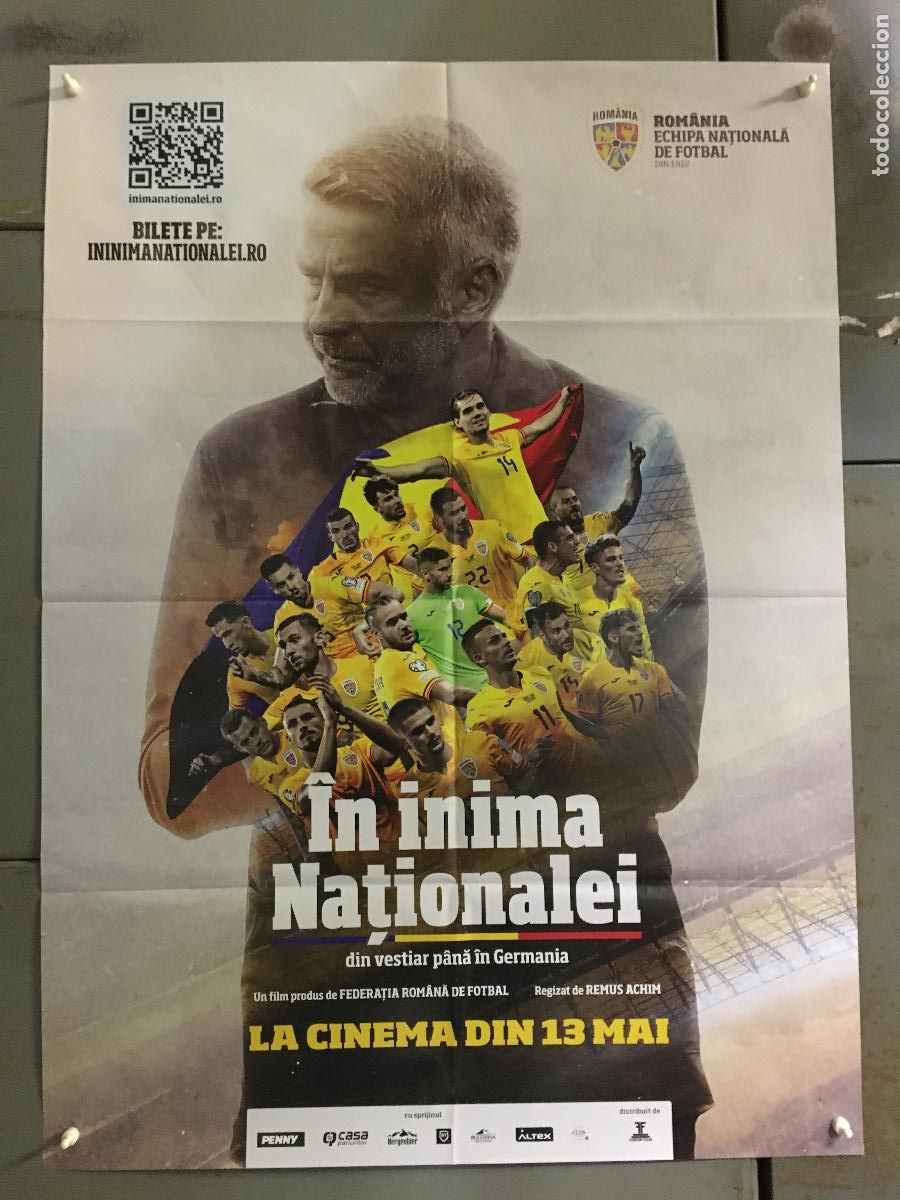 Cine: AFJ45 IN INIMA NATIONALEI FUTBOL FOOTBALL SOCCER SELECCION DE RUMANIA POSTER ORIGINAL 64X88 RUMANO