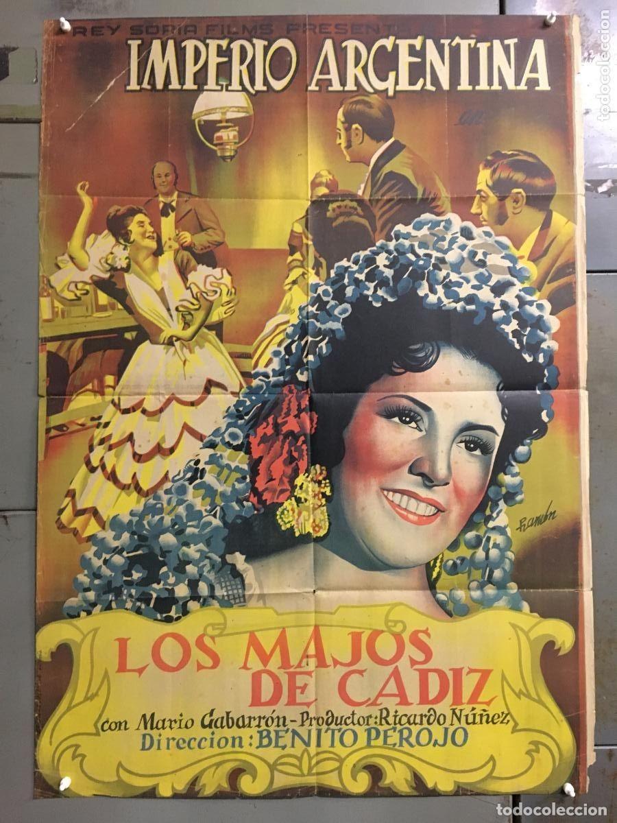 Cinema: VKD 2357 LOS MAJOS DE CADIZ IMPERIO ARGENTINA BENITO PEROJO POSTER ORIGINAL 70X100 ESTREN LITOGRAFIA