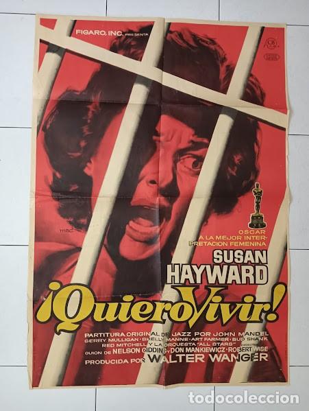Kino: SMP 2419 QUIERO VIVIR SUSAN HAYWARD ROBERT WISE MAC POSTER ORIGINAL 70X100 ESTRENO