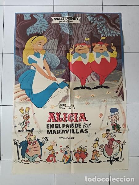 Cine: SMP 2420 ALICIA EN EL PAIS DE LAS MARAVILLAS WALT DISNEY POSTER ORIGINAL 70X100 ESPA&Ntilde;OL R-72