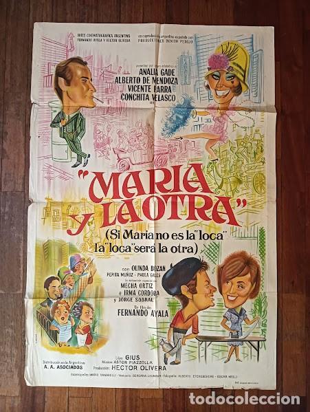Cin&eacute;ma: EPX 0483 MARIA Y LA OTRA CONCHA VELASCO ANALIA GADE VICENTE PARRA POSTER ORIG ARGENTINO 75X110 LITO