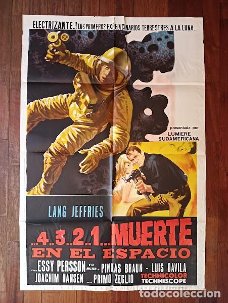 Cine: EPX 0485 ORBITA MORTAL LANG JEFFRIES SCIFI UFO POSTER ORIGINAL ARGENTINO 75X110