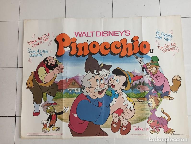 Cinema: PJE 0466 PINOCHO WALT DISNEY POSTER ORIGINAL INGLES 76X102 BRITISH QUAD