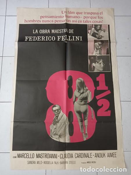 Kino: PJE 0468 FELLINI 8 1/2 OCHO Y MEDIO FEDERICO FELLINI POSTER ORIGINAL ARGENTINO 75X110 LITOGRAFIA