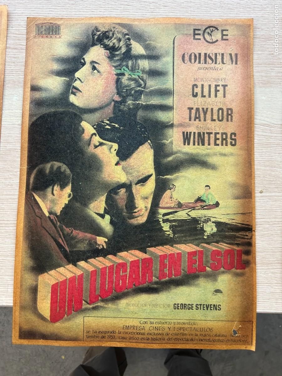 Cine: UN LUGAR EN EL SOL POSTER 42X30 COMO SE VE