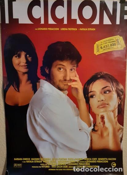 Cine: Cartel de Cine Original - Il Ciclone (1996) - 100x70 cm - Leonardo Pieraccioni / Natalia Estrada