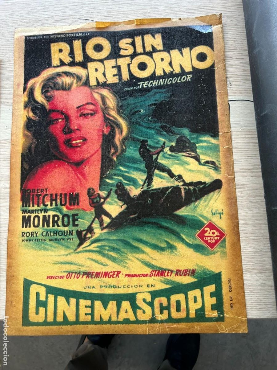 Cine: RIO SIN RETORNO POSTER 42X30 COMO SE VE
