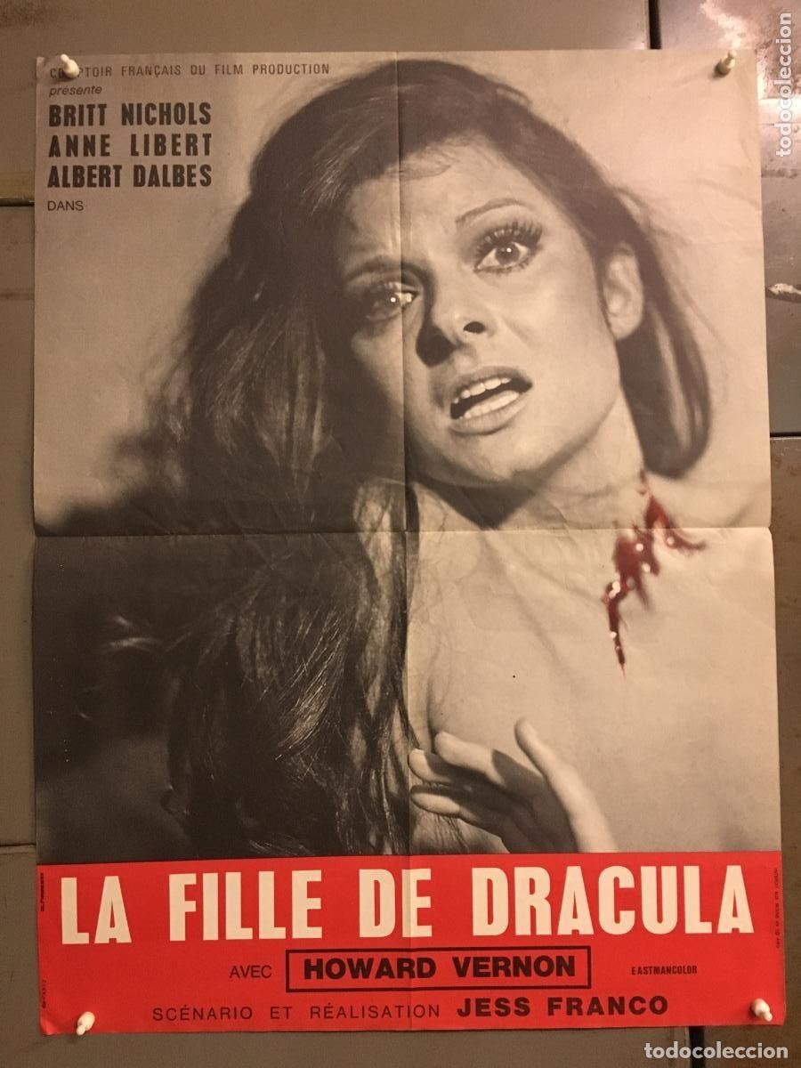 Cinema: PJE 0476 LA HIJA DE DRACULA JESUS FRANCO CARMEN YAZALDE HOWARD VERNON POSTER ORIGINAL FRANCES 60X80