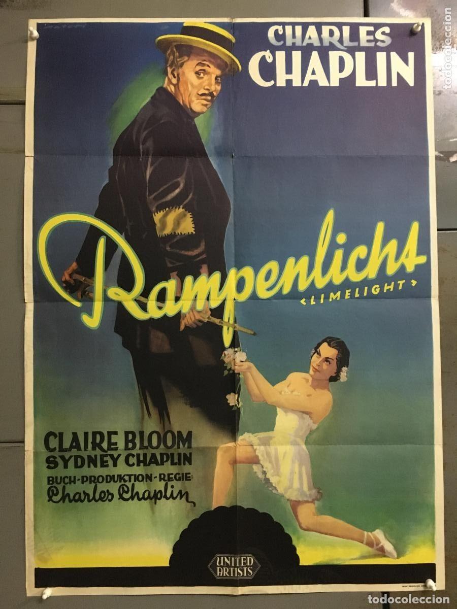 Cinema: PJE 0271 CANDILEJAS CHARLES CHAPLIN Limelight POSTER ORIGINAL ALEMAN 60X84