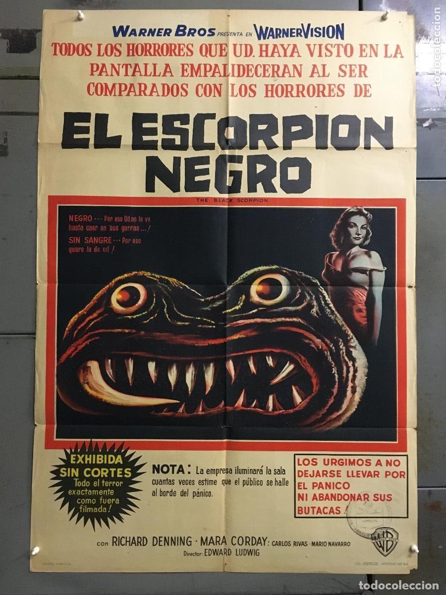Cinema: PJE 0480 THE BLACK SCORPION / EL ESCORPION NEGRO MARA CORDAY POSTER ORIG ARGENTINO 75X110 LITOGRAFIA