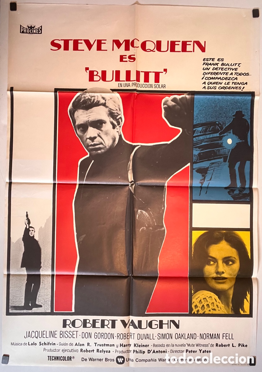 Cine: Bullit - Steve McQueen - Jaqueline Bisset - Robert Duval