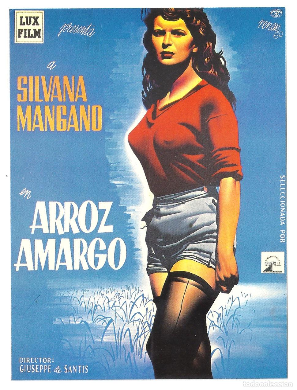 Cinema: PTCC 845 ARROZ AMARGO PROGRAMA TARJETA SILVANA MANGANO FESTIVAL ALCALA HENARES 1985