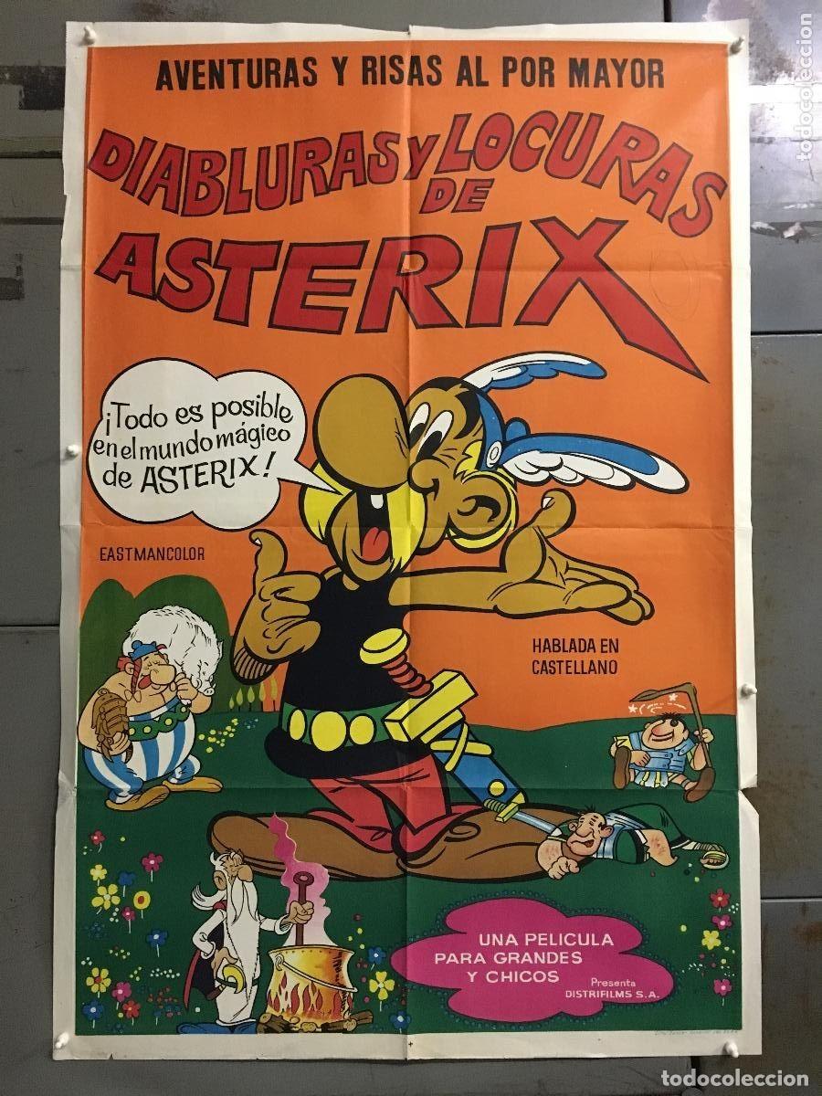 Cine: PJE 0483 ASTERIX EL GLADIADOR / GALO UDERZO GOSCINNY DIBUJOS ANIMADOS POSTER ORIG ARGENTINO 75X110