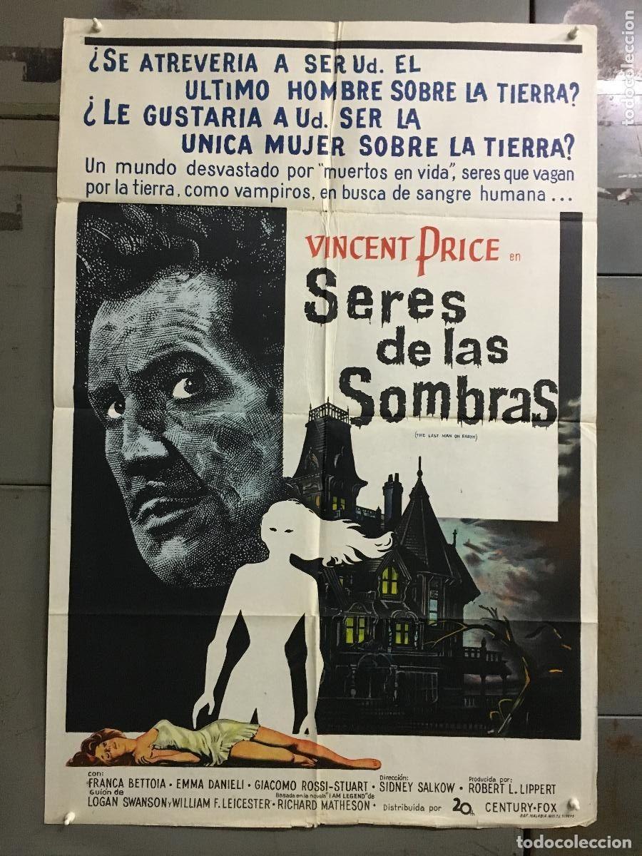 Cinema: PJE 0484 THE LAST MAN ON EARTH VINCENT PRICE POSTER ORIGINAL ARGENTINO 75X110 LITOGRAFIA