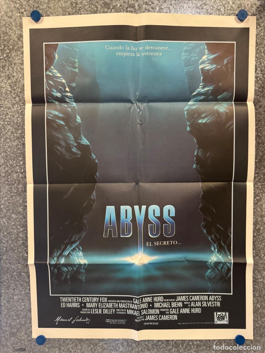 Cine: ABYSS, Ed Harris, Michael Biehn, A&ntilde;o 1989, POSTER ORIGINAL