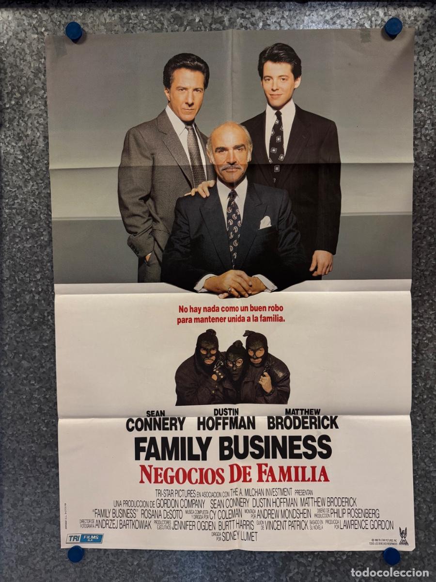 Cine: Negocios de familia, Sean Connery, Dustin Hoffman, A&ntilde;o 1989, POSTER ORIGINAL