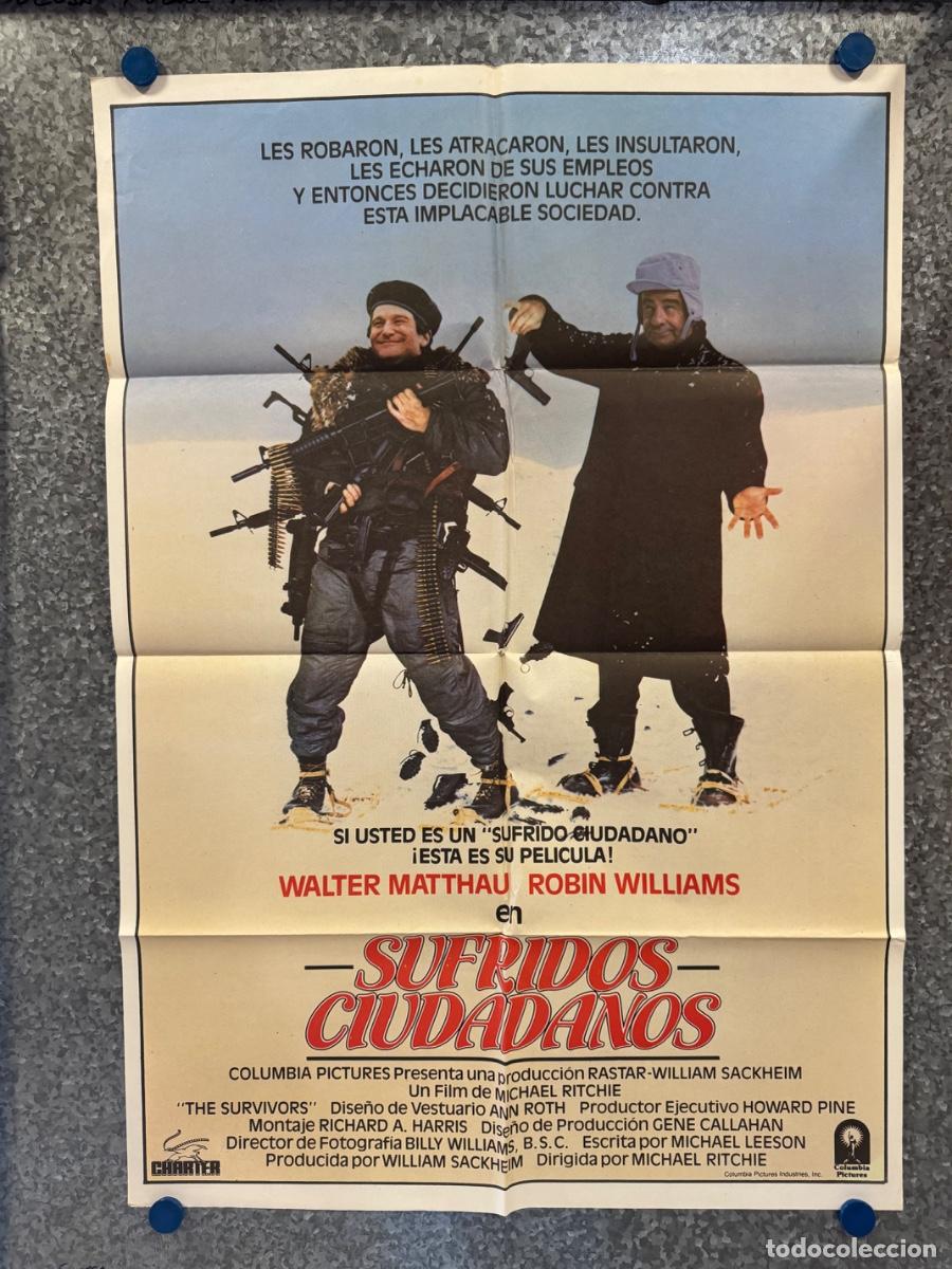 Cine: Sufridos ciudadanos, Walter Matthau, Robin Williams, POSTER ORIGINAL