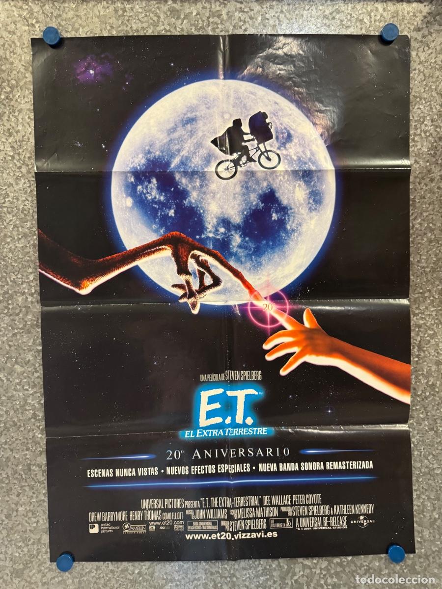 Cine: E.T, Dee Walace, Peter Coyote, 20 Aniversario, POSTER ORIGINAL
