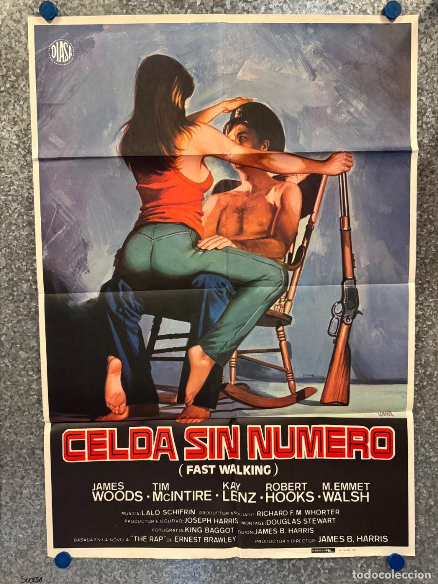 Cine: Celda sin numero, James Woods, Tim McIntire, A&ntilde;o 1982, POSTER ORIGINAL