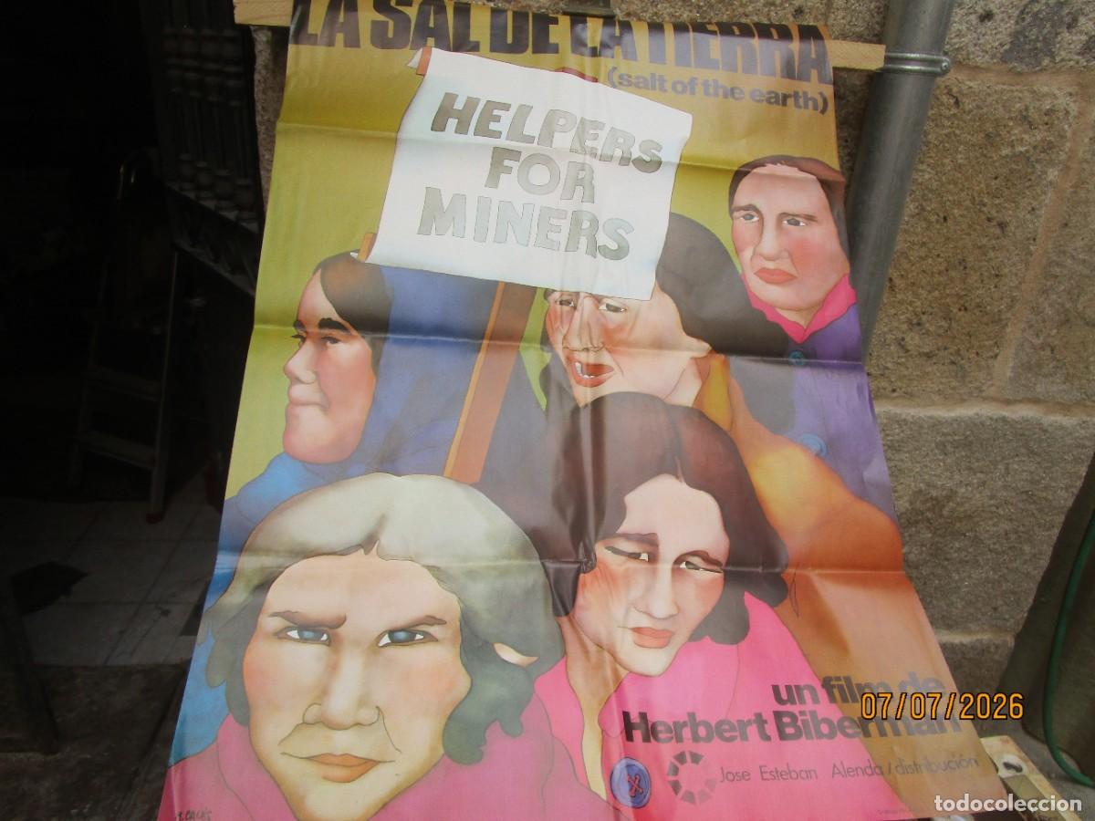 Cine: 10 CARTELES &rdquo; LA SAL DE LA TIERRA SALT OF THE EARTH &rdquo; HERBERT BIBERMAN 93X66CM - PLEGADOS.