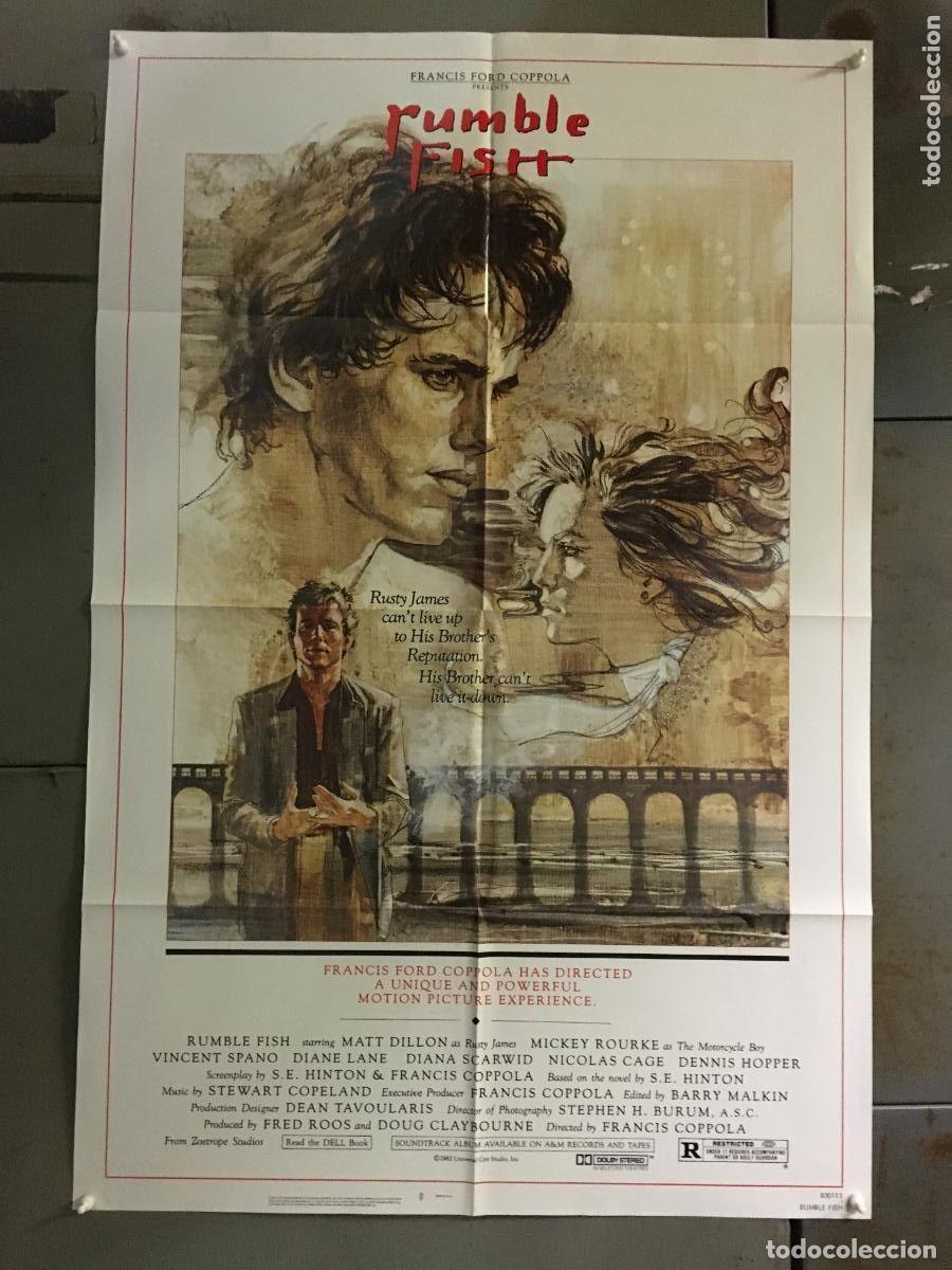 Cinema: PJE 0491 LA LEY DE LA CALLE Rumble Fish MATT DILLON FRANCIS FORD COPPOLA POSTER ORIGINAL USA 70X105