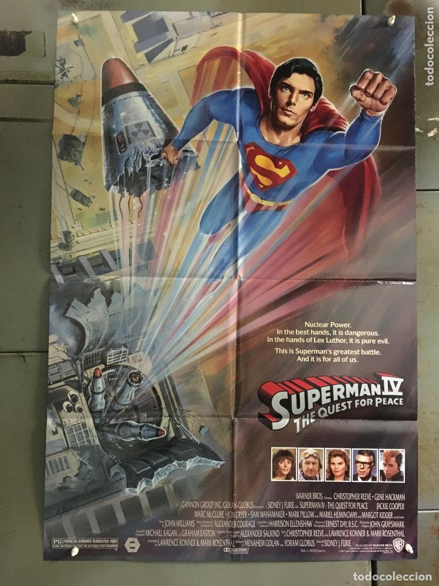 Cine: PJE 0492 SUPERMAN 4 EN BUSCA DE LA PAZ CRISTOPHER REEVE GENE HACKMAN POSTER ORIGINAL USA 70X105