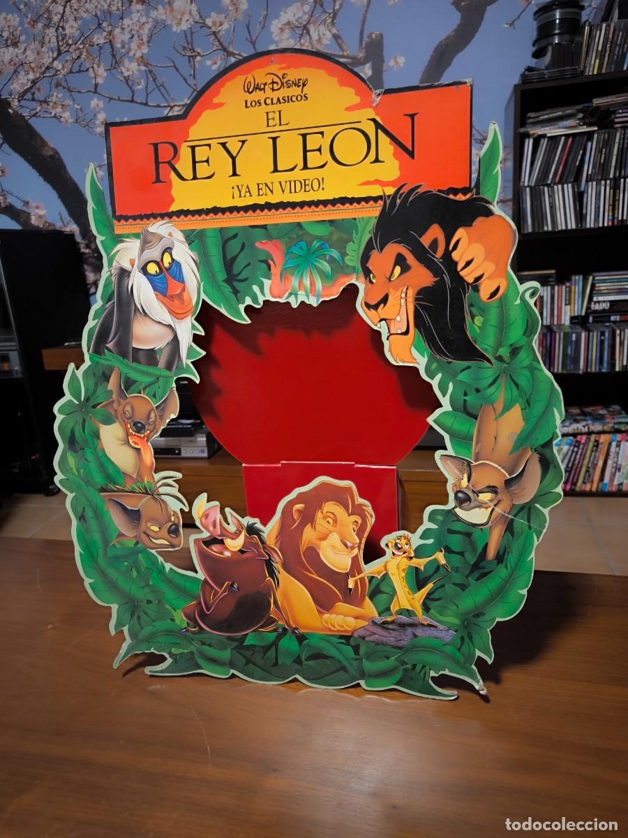 Cine: Expositor original de videoclub EL REY LE&Oacute;N VHS &ndash; Walt Disney &ndash; PLV oficial &ndash; Copyright The Walt Dis