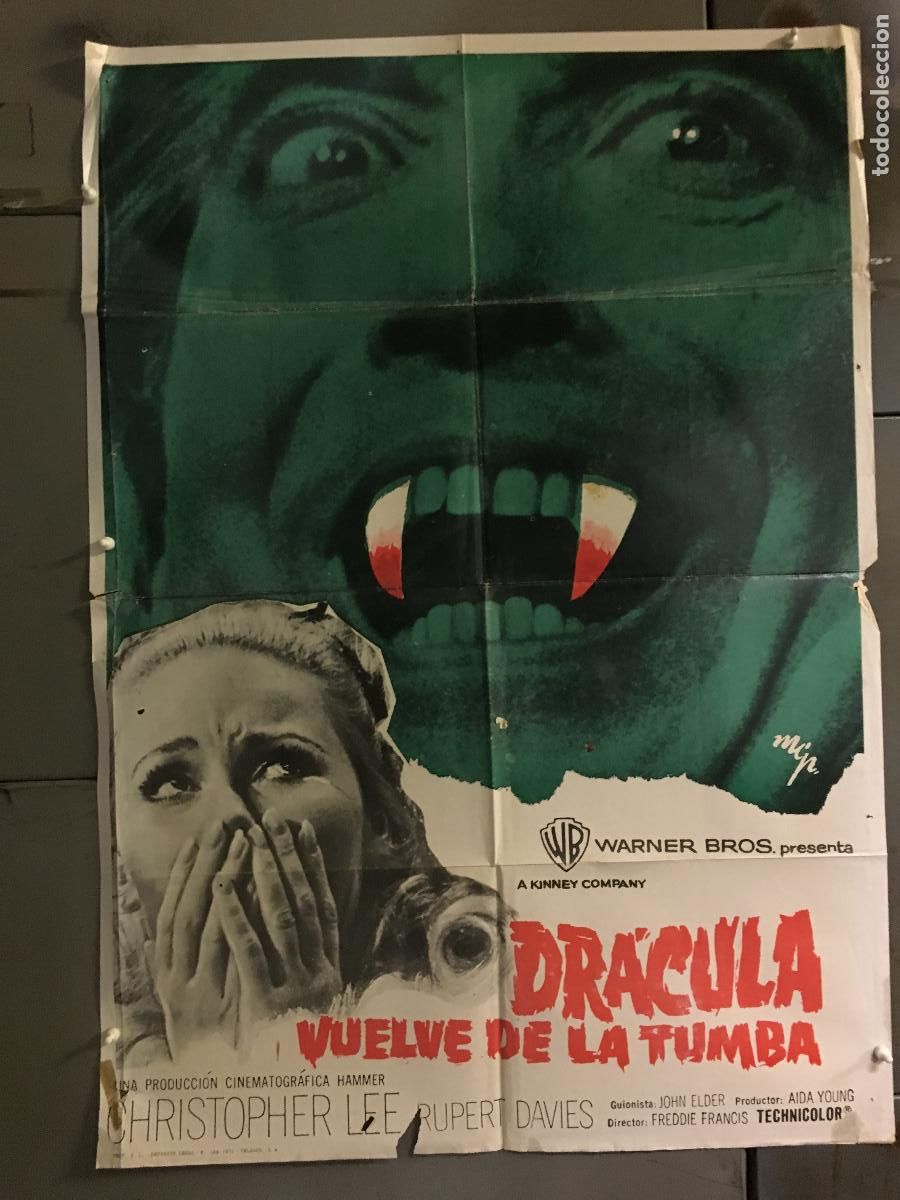 Cinema: AFJ75 DRACULA VUELVE DE LA TUMBA HAMMER CHRISTOPHER LEE MCP POSTER ORIGINAL 70X100 ESTRENO