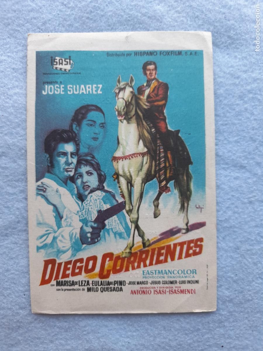 Kino: Diego Corrientes. Jos&eacute; Su&aacute;rez. Marisa de Leza. Eulalia del Pino. A&ntilde;o 1961.