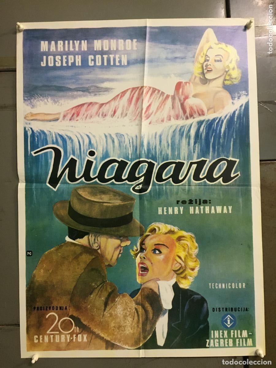 Cine: PJE 0496 NIAGARA MARILYN MONROE JOSEPH COTTEN POSTER ORIGINAL YUGOSLAVO 48X66