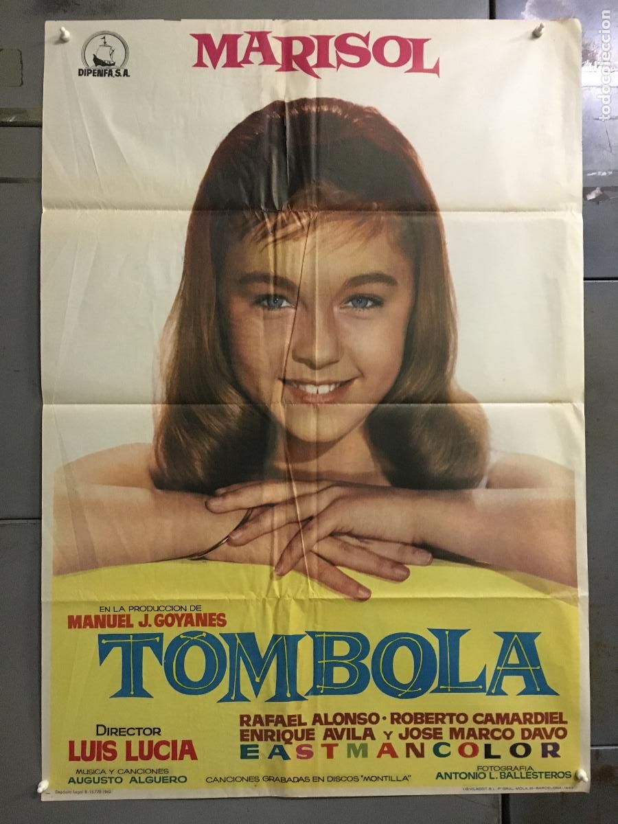 Cinema: AFJ79 TOMBOLA MARISOL POSTER ORIGINAL 70X100 ESTRENO