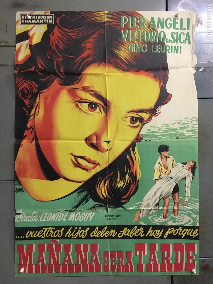 Cinema: AFJ85 MA&Ntilde;ANA SERA TARDE PIER ANGELI POSTER ORIGINAL 70X100 ESTRENO LITOGRAFIA