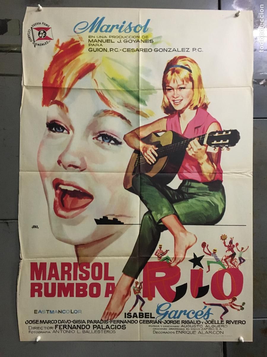 Cinema: AFJ90 MARISOL RUMBO A RIO POSTER ORIGINAL 70X100 ESTRENO