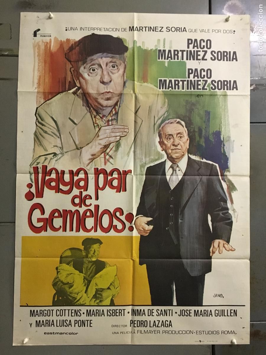Cin&eacute;ma: AFK01 VAYA PAR DE GEMELOS PACO MARTINEZ SORIA POSTER ORIGINAL 70X100 ESTRENO