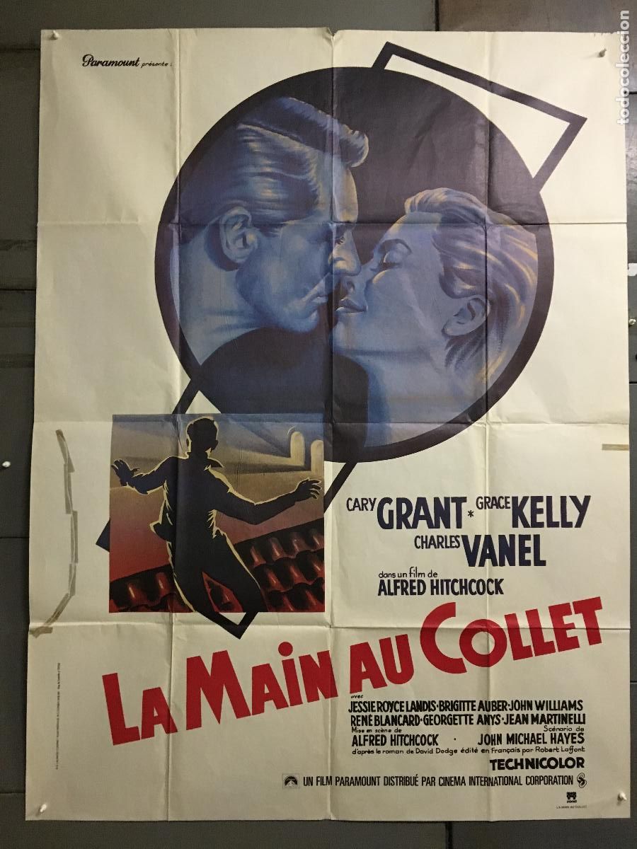 Cinema: AFK05 ATRAPA A UN LADRON ALFRED HITCHCOCK CARY GRANT GRACE KELLY POSTER ORIGINAL FRANCES 120X160