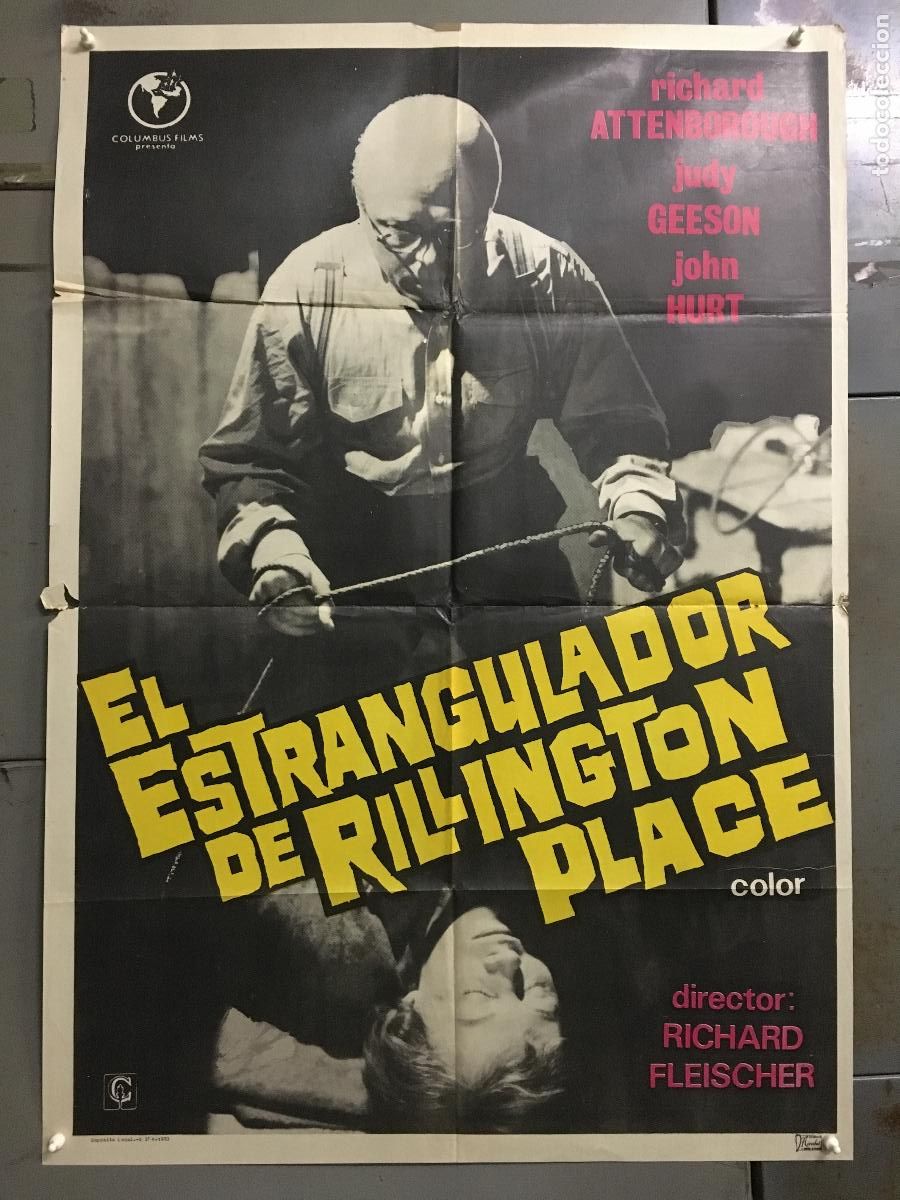 Cine: AFK10 EL ESTRANGULADOR DE RILLINGTON PLACE RICHARD ATTENBOROUGH POSTER ORIGINAL 70X100 ESTRENO