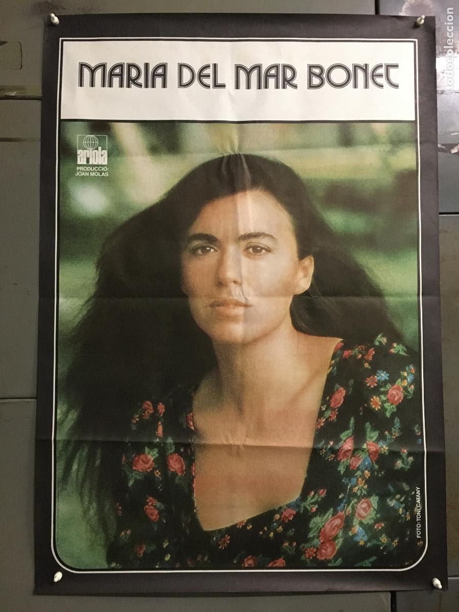 Cinema: AFK16 MARIA DEL MAR BONET DISCOS ARIOLA POSTER ORIGINAL 70X100