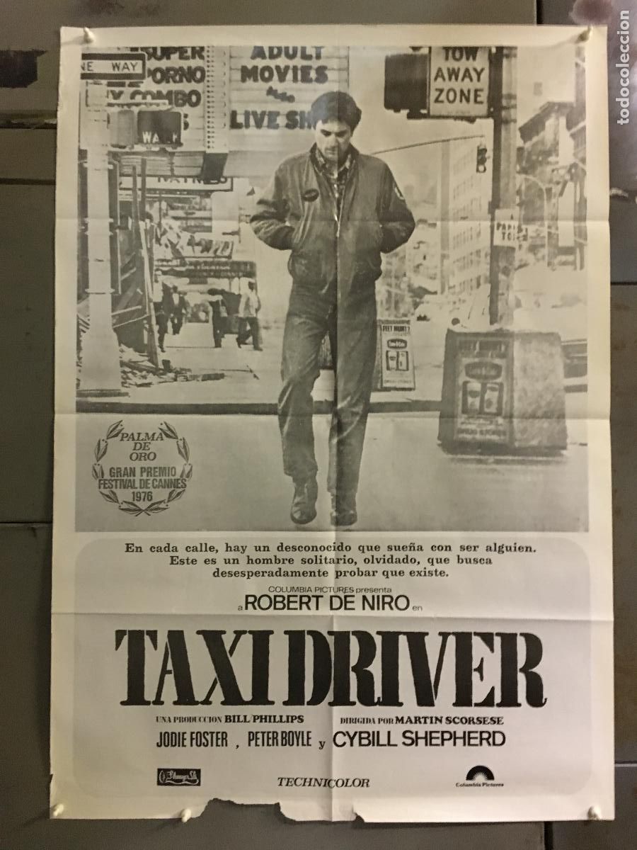 Cine: AFK18 TAXI DRIVER ROBERT DE NIRO SCORSESE POSTER ESPA&Ntilde;OL 70X100