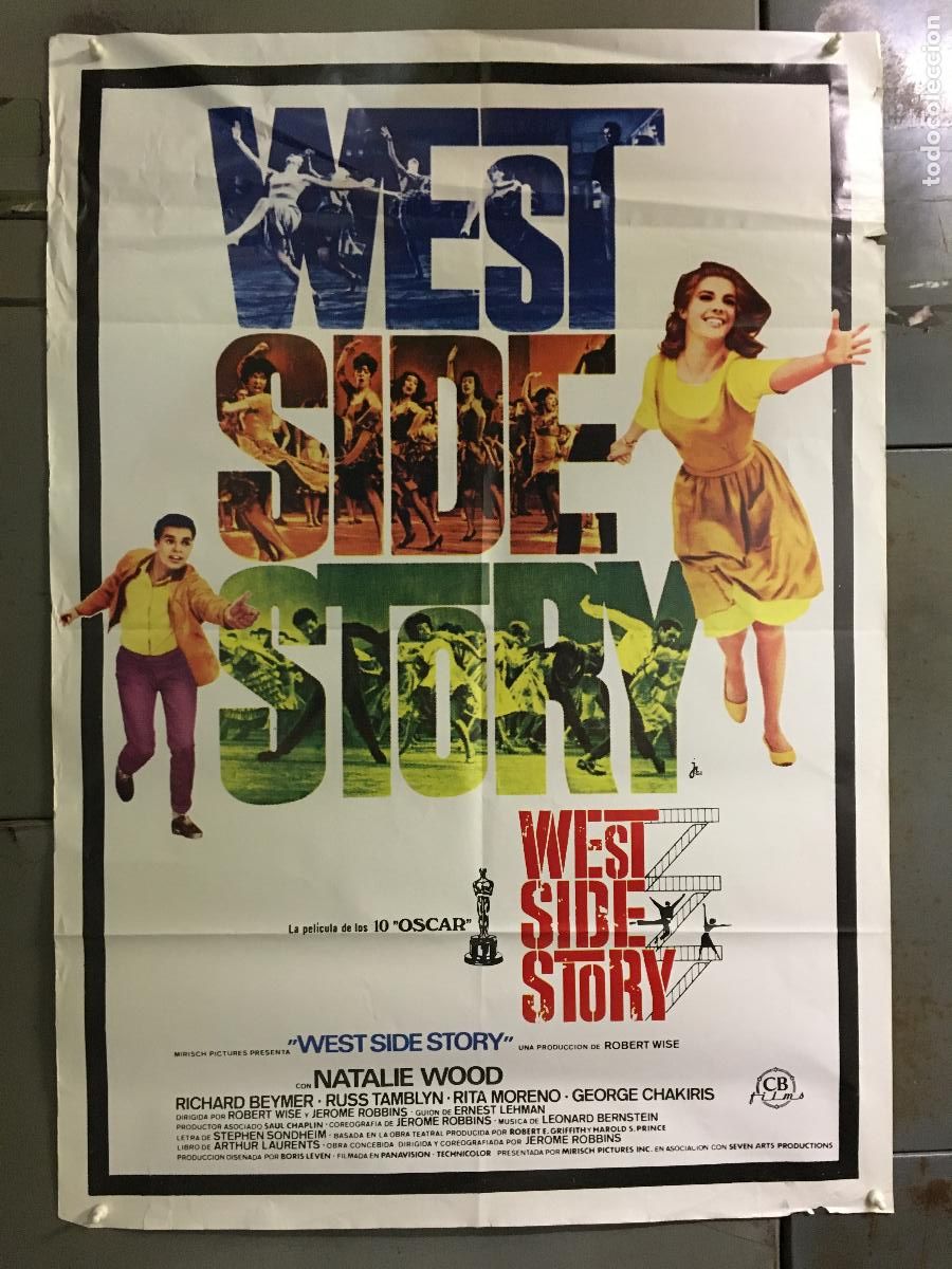 Cin&eacute;ma: AFK19 WEST SIDE STORY NATALIE WOOD GEORGE CHAKIRIS POSTER ORIGINAL ESPA&Ntilde;OL 70X100 R-83