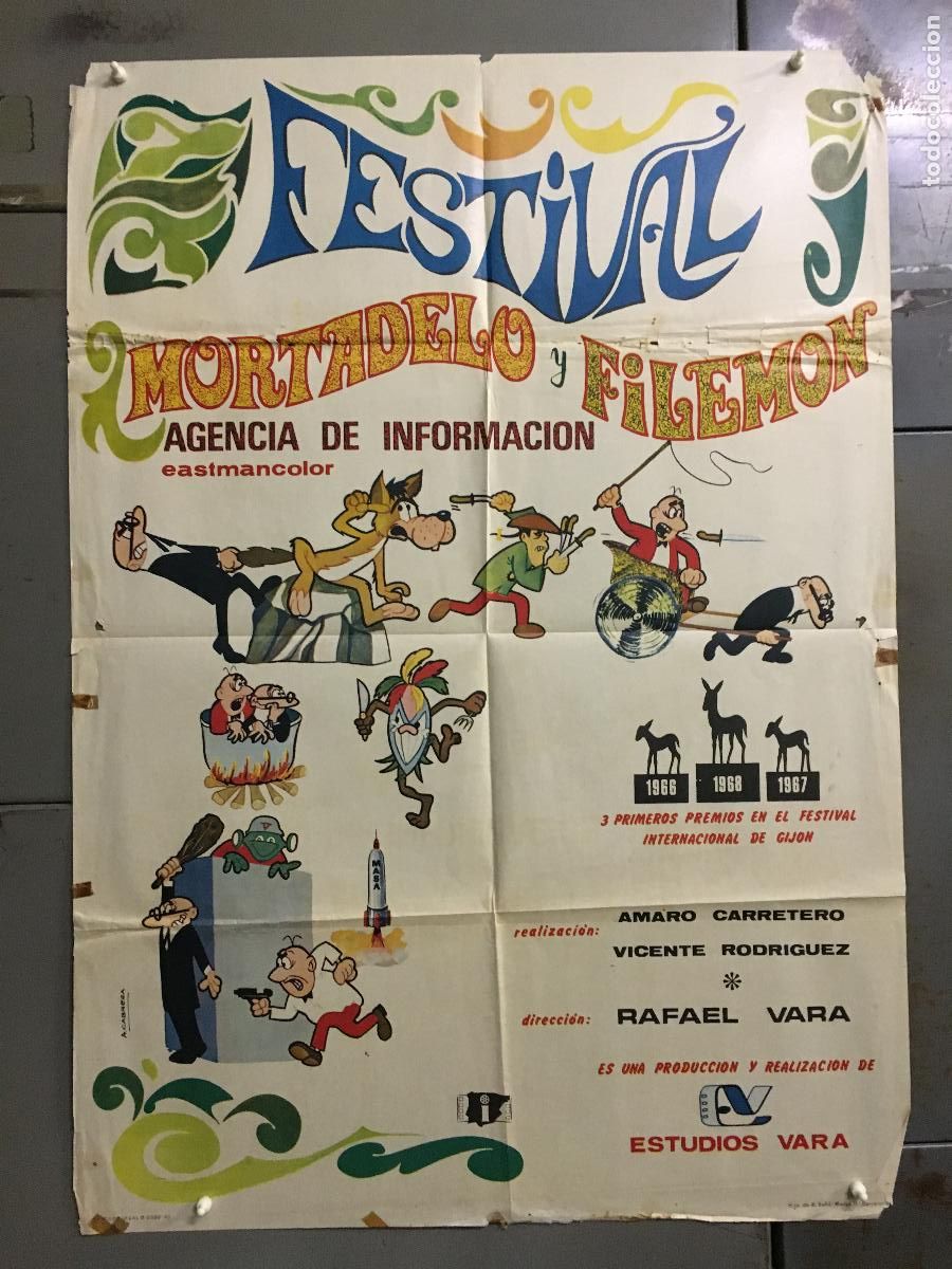 Cine: ODC C060 FESTIVAL MORTADELO Y FILEMON IBA&Ntilde;EZ POSTER ORIGINAL 70X100 ESTRENO