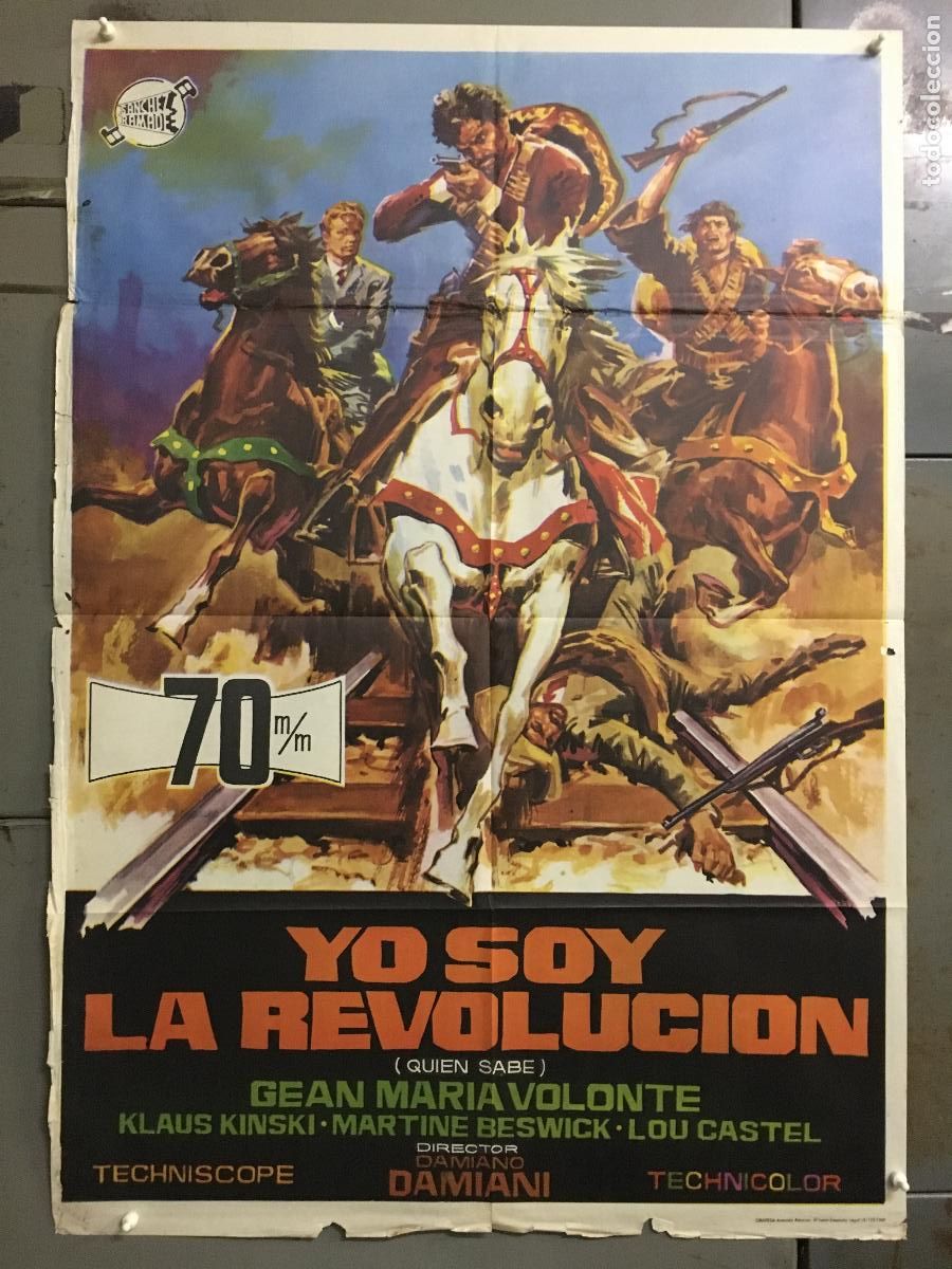 Kino: ODC C062 YO SOY LA REVOLUCION GIAN MARIA VOLONTE KLAUS KINSKI POSTER ORIGINAL 70X100 ESTRENO