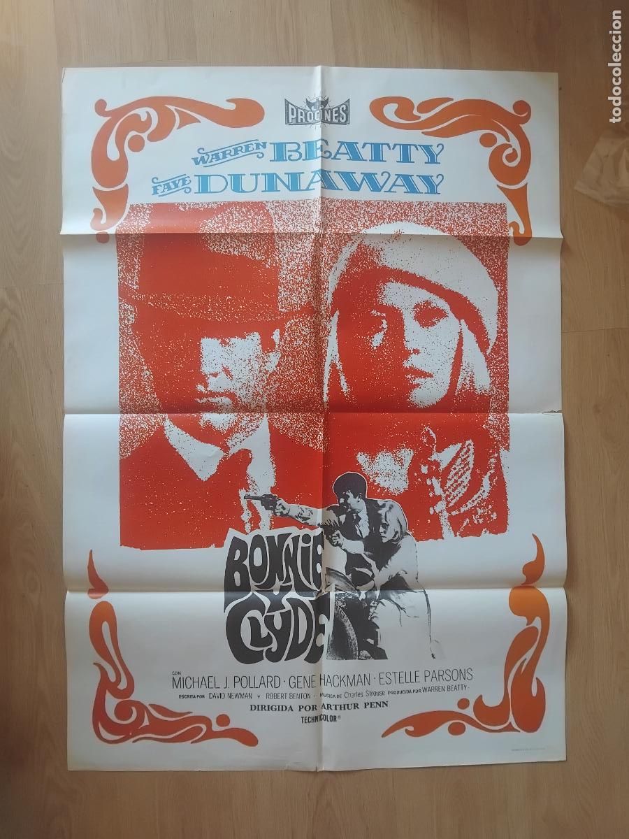 Cine: CARTEL DE CINE BONNIE CLYDE 100 X 70 CM.