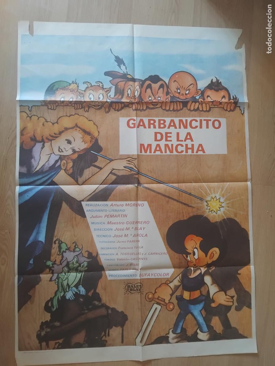Cine: CARTEL DE CINE GARBANCITO DE LA MANCHA 100 X 70 CM.